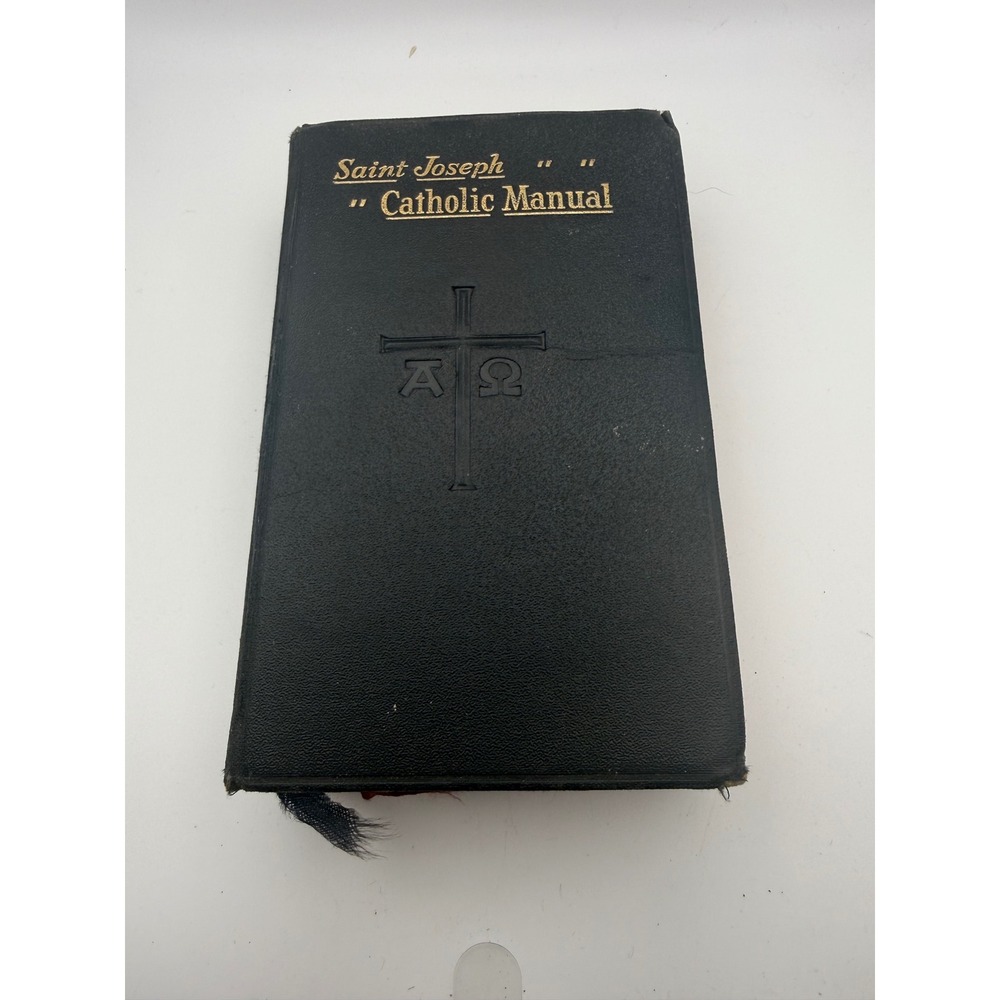 Vintage 1955 Saint Joseph Catholic Manual Prayer Book Gold Gilt Red Edge T-812